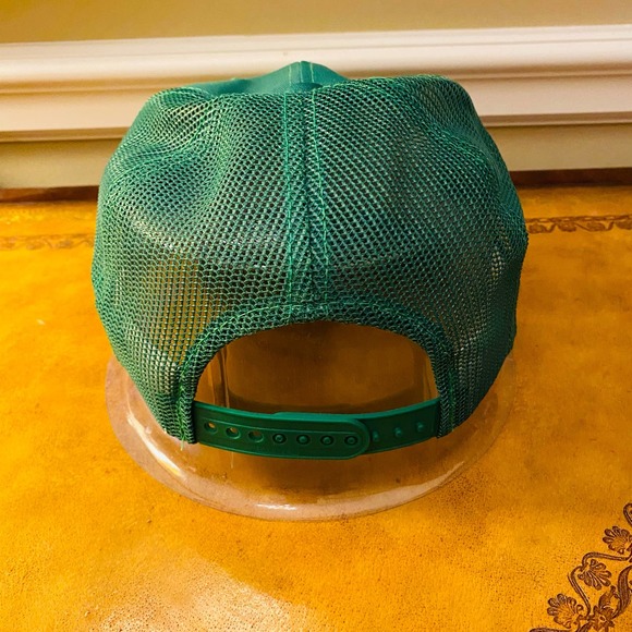 VTG NFL New York Jets Mesh Snapback Green Trucker Hat Macgregor Sports Specialty - Picture 4 of 8